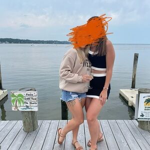 Black and White Two-Piece Set